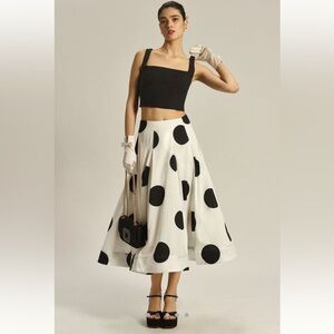Anthropologie polka dot ball skirt